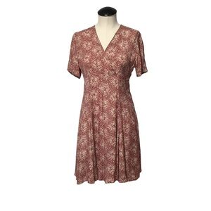 LAURA‎ ASHLEY Vintage Ditsy Rose Mini Dress - Size 8